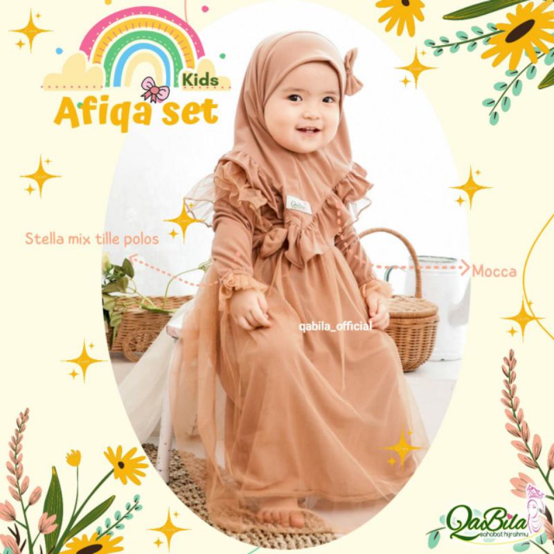 Gamis Anak Afiqa By Qabila | Baju Anak | Baju Pesta Anak