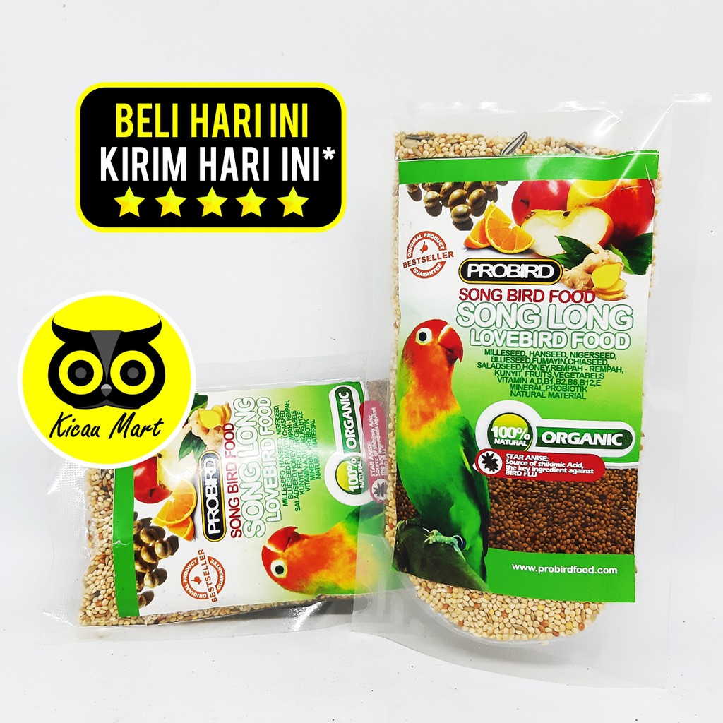 PAKAN MAKANAN HARIAN BURUNG LOVEBIRD BIJI BIJIAN MILET MILLET SONG LONG BIRD SEED PROBIRD PSOLBSR