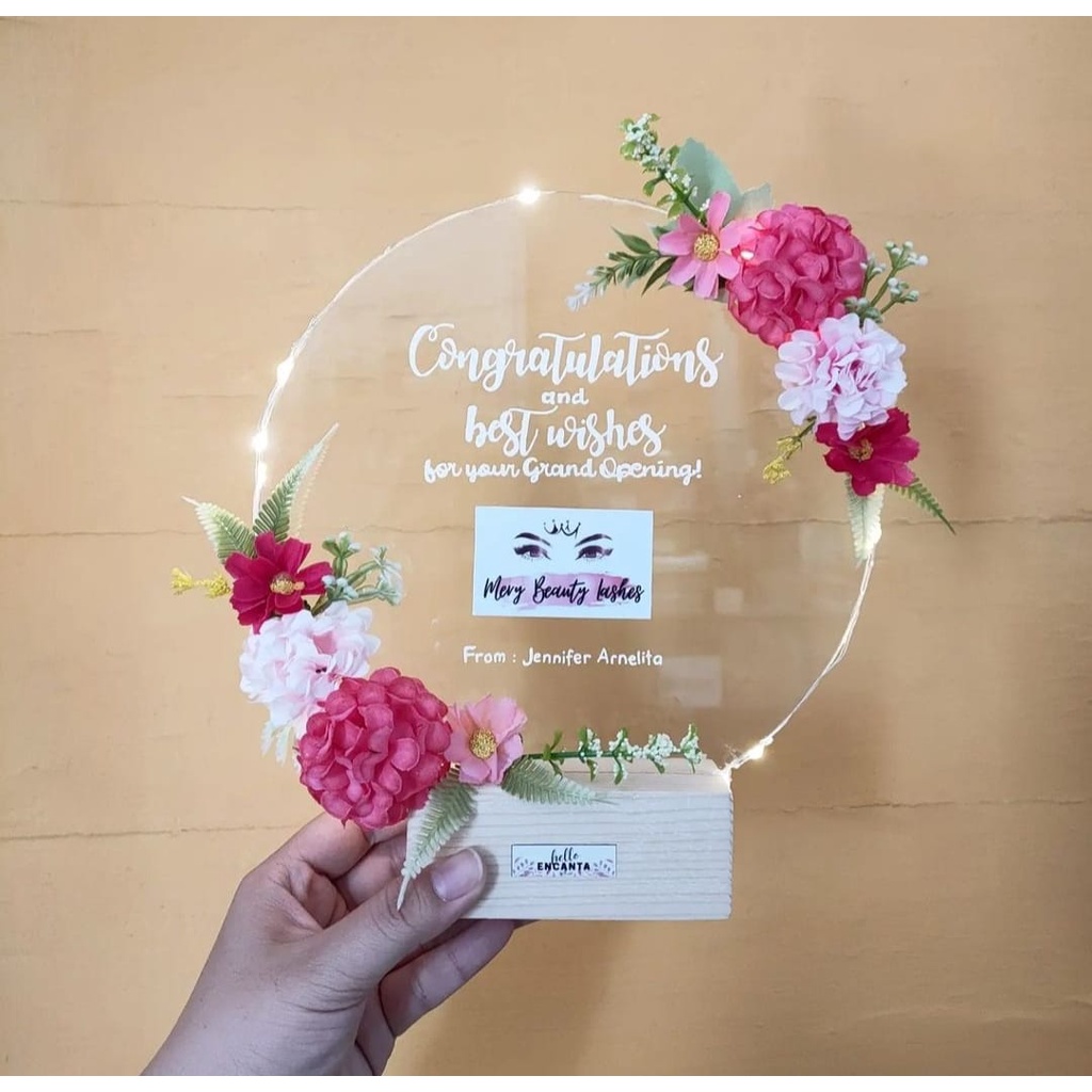 

Akrilik Bunga Pontianak | D20cm | Kado Wisuda/Grand Opening/ultah