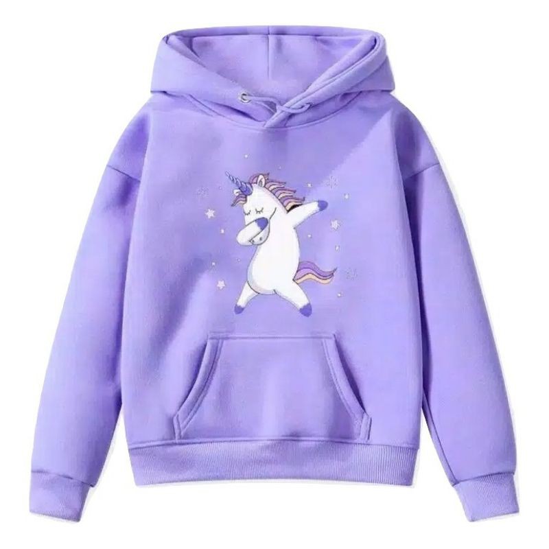 [BC] Sweater Hoodie Anak Unicorn Kuda Poni Fleece Baju Anak Kekinian Murah Unisex Cewe Cowok