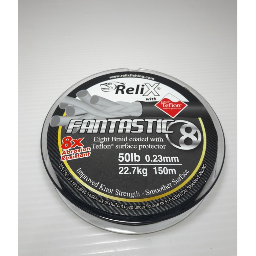 PE RELIX FANTASTIC X8 150 M TEFLON / meter benang senar braid x 8