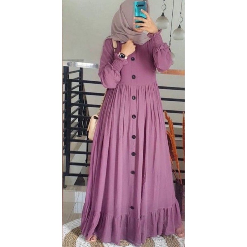 PROMO GAMIS WANITA TERBARU 2021 LEBARAN #anggosae gamis remaja, dewasa, gamis jumbo gamis seragaman pengajian, kondangan, grup dll ready size XS, S, M, L, XL, XXL, XXXL-Lavender