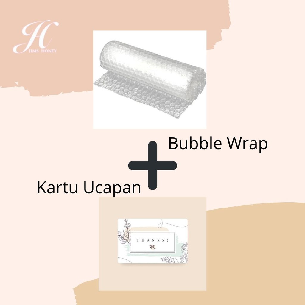 TAMBAHAN PACKING Bubble Wrap atau Kertas Kado dan Kartu Ucapan