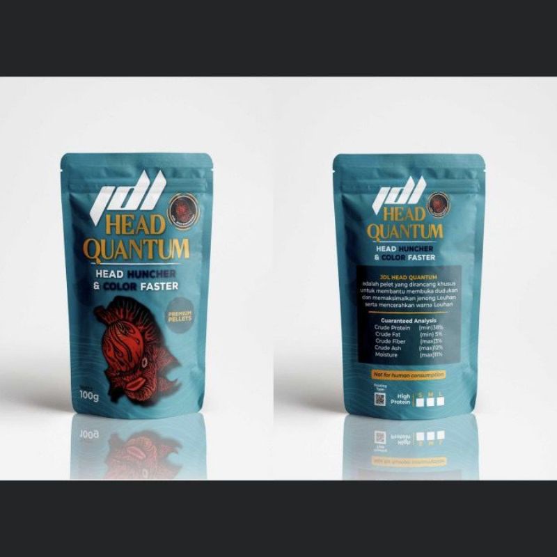 PELET JDL QUANTUM head & warna strong 100gram pakan louhan koi koki oscar dll