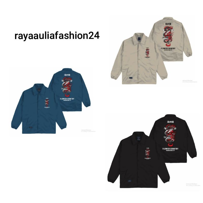 JAKET COACH WINDBREAKER/JAKET COACH MOTIF NAGA ORIGINAL