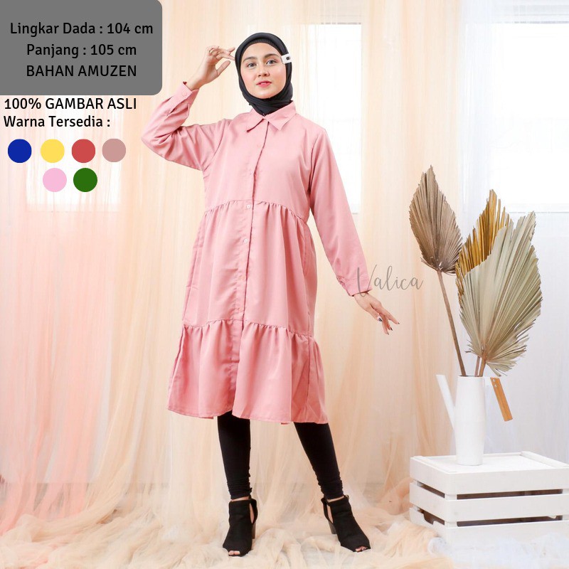 (COD) Daily Things Tunik Rumbai 6 Colors Isty Fit XL LD 104cm