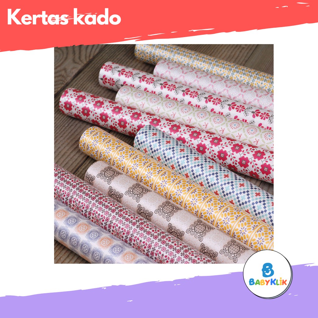 Kertas Kado Motif Lucu Warna warni