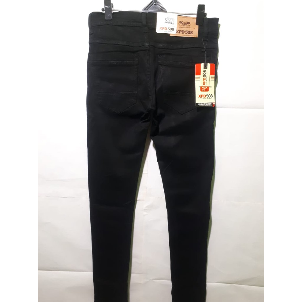 Celana Jeans Pria Premium biru hiitam size 27 sampai 38