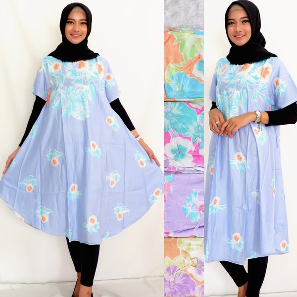 d 3  Daster batik payung Lengan Pendek baju tidur wanita bumil daster Bali rayon soloan grosir solo