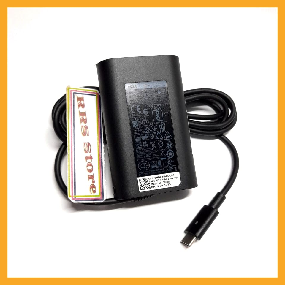 Adaptor charger laptop dell  Baru Asli 65W Tipe C Adaptor Ac Latitude UNTUK Dell Latitude 5290 5290 2in1 5480 5490 5491 5495 7490 Dell Latitude 5490 5590 5290-2in1 7390-2in1