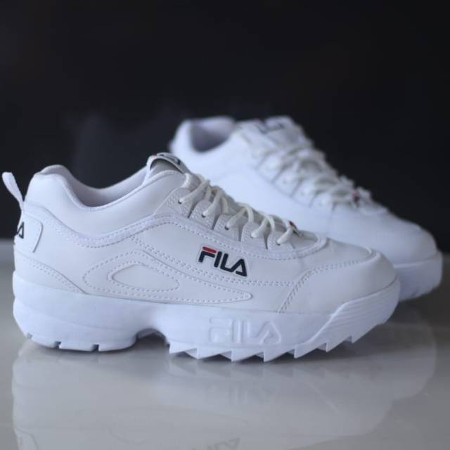  Sepatu  fila import putih  full sneakers wanita  women 