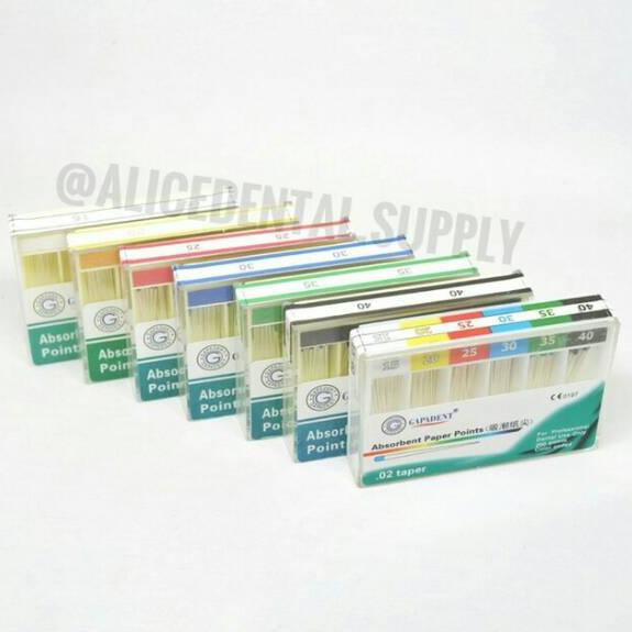 

MG5W Alice dental // paper points / paperpoint / paper point isi 200 // 15-40 18 20 25 30 35 40 .