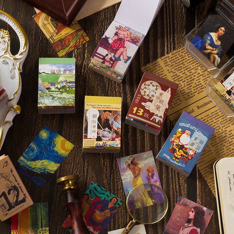 

5 lembar Sticker Vintage retro