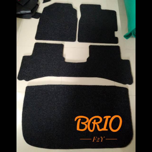 KARPET MOBIL MIE BIHUN BRIO FULL SET BAGASI