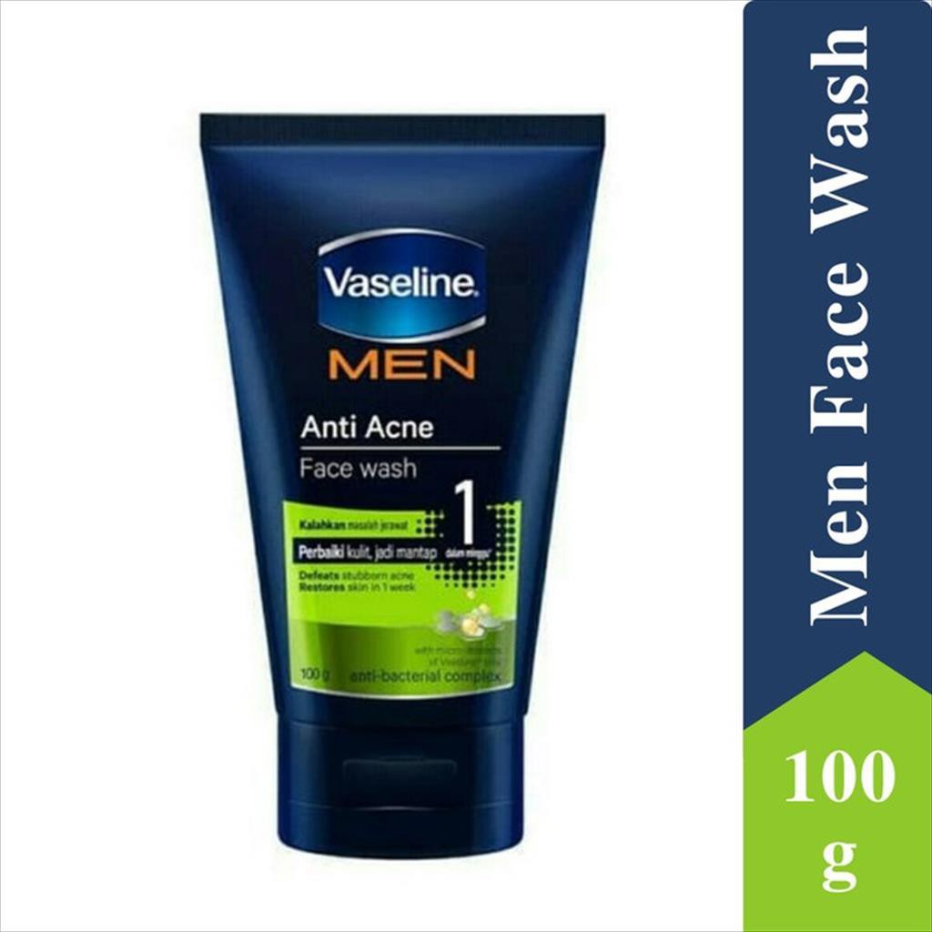 VASELINE MEN - ANTI ACNE FACE WASH 100GR