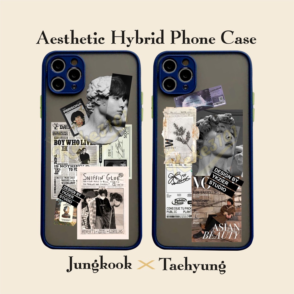 [V16] Case Samsung A22 A32 A72 M20 A31 A51 A7 J2 J7 Prime Aesthetic Jungkook X Taehyung