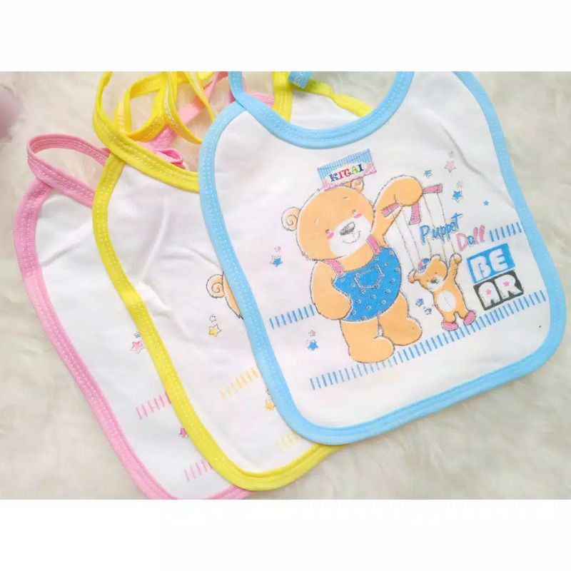 SS - 12 Pcs 1 Lusin  Celemek Makan Bayi / Celemek Liur / Lap Liur Bayi