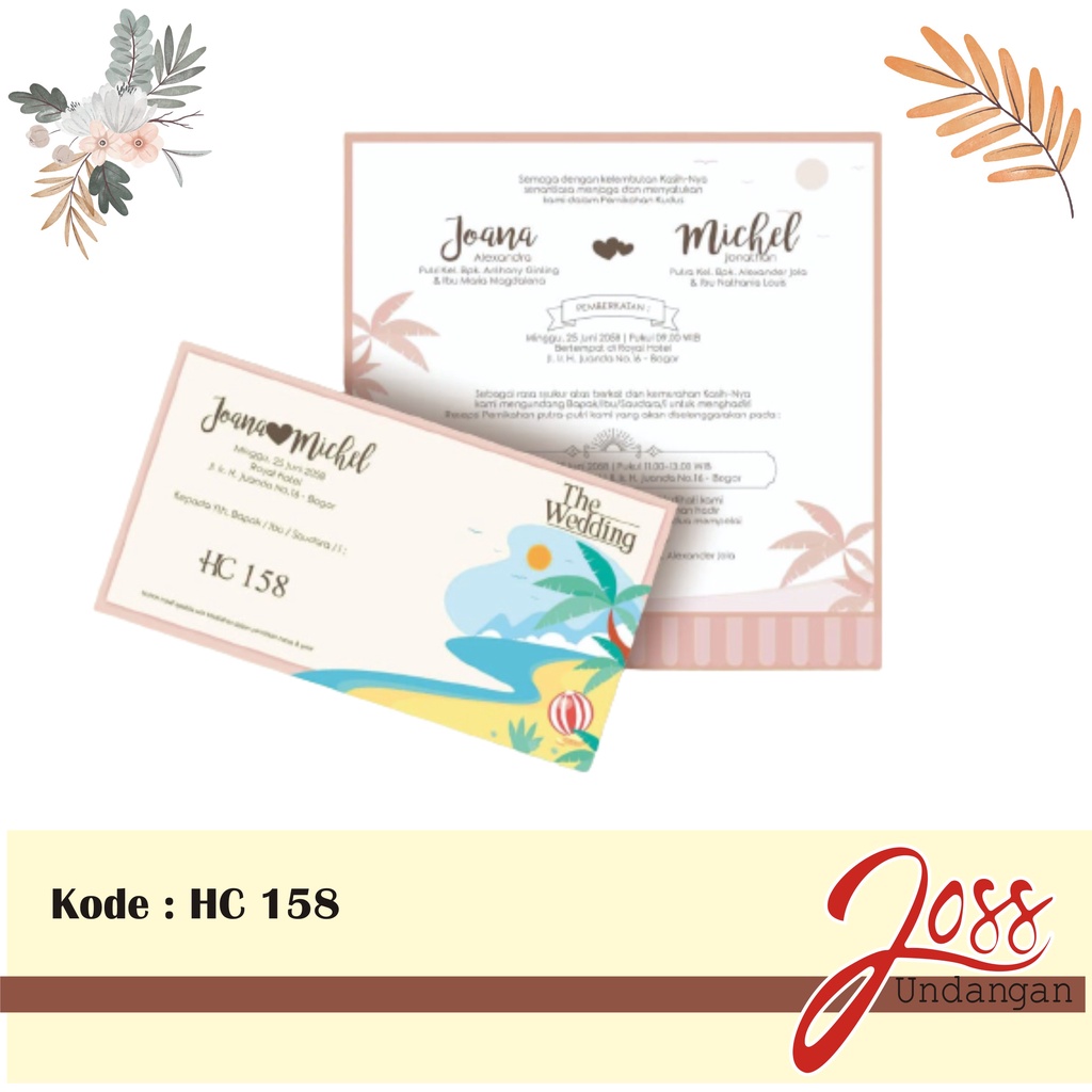 Blangko Undangan Pernikahan HC 158 Harga Murah Grosir