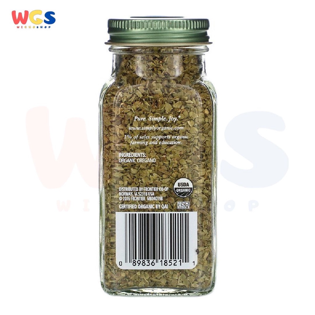 Simply Organic Oregano Extra Fancy Grade Non GMO 0.75oz 21g