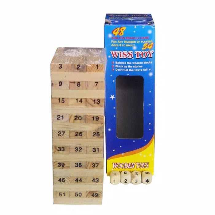 Ready stock Haza | Mainan Edukasi Anak - Balok Kayu Uno Stacko Folds High Angka Besar Promo