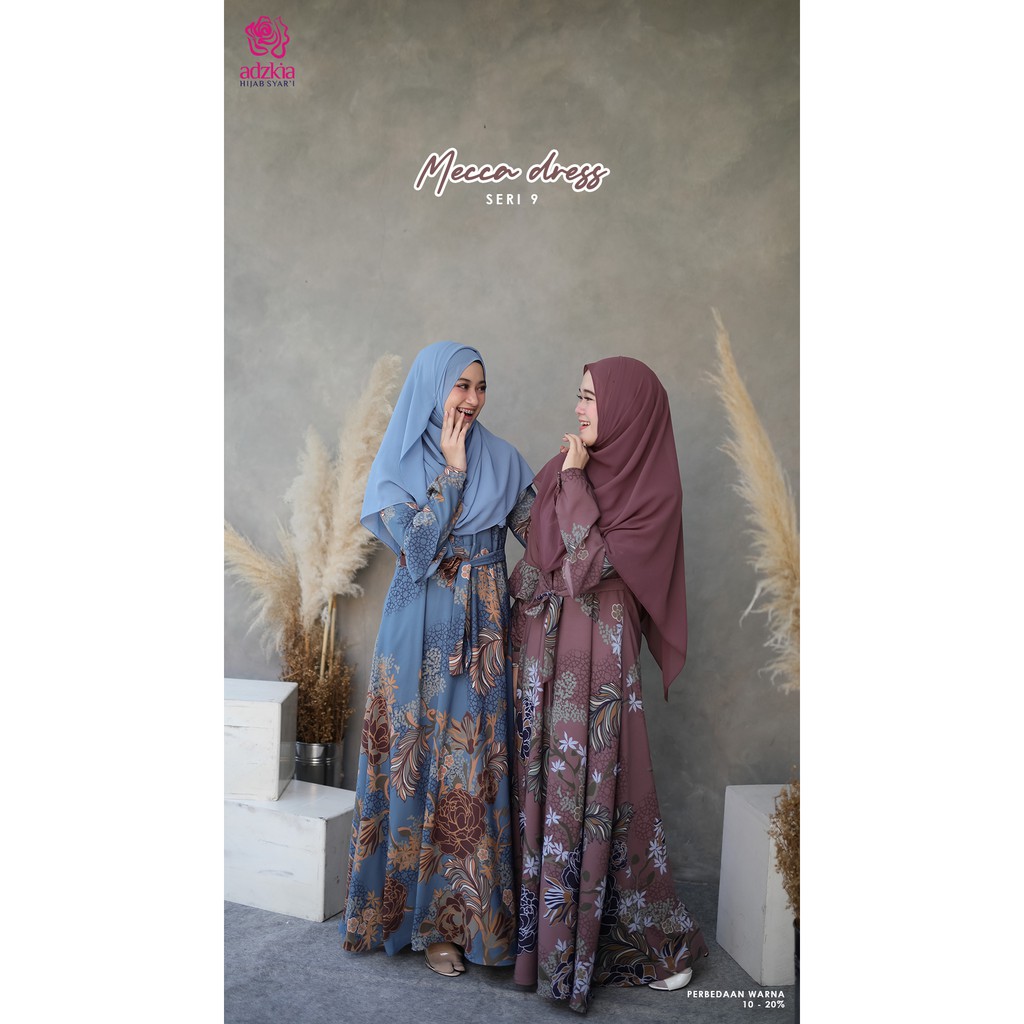 READY STOCK ONLY GAMIS MURAH JUMBO MECCA DRESS SERI 9 ORIGINAL ADZKIA HIJAB SYARI