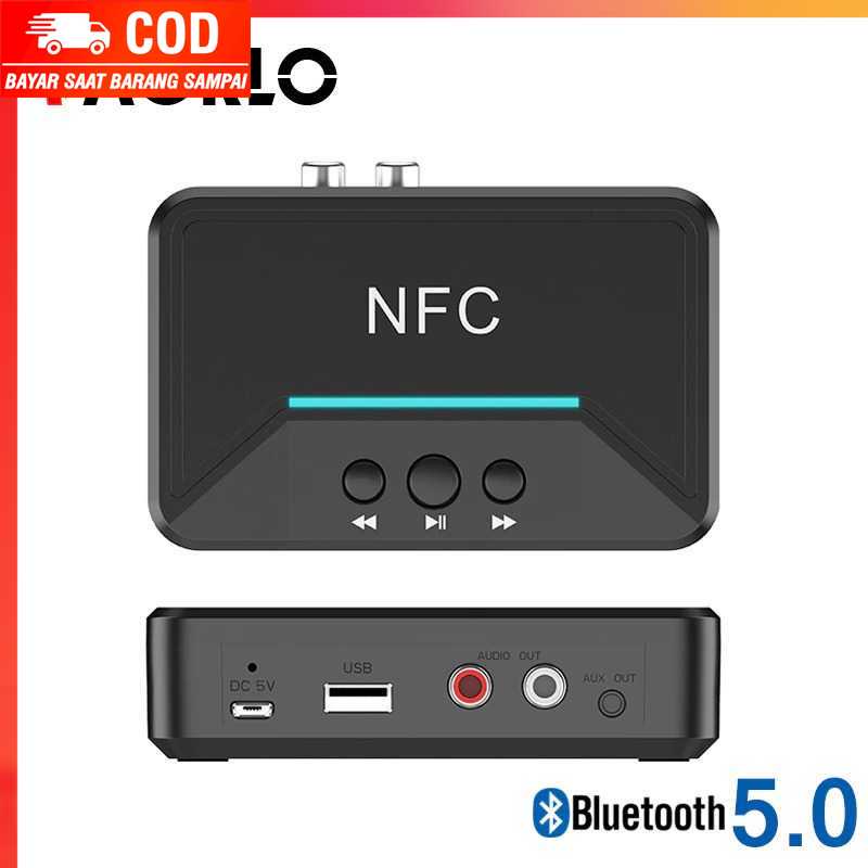 (100% BARANG ORI) Audio Bluetooth 5.0 Receiver NFC Stereo Car Kit Speaker - BT200