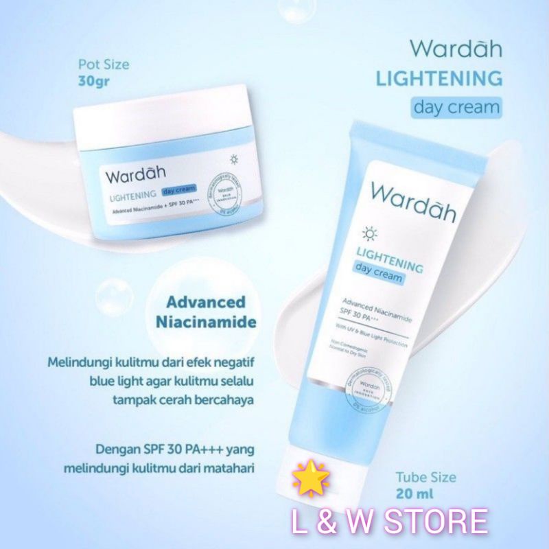 Wardah Lightening Day Cream/Night Cream 30gr dan 20Ml