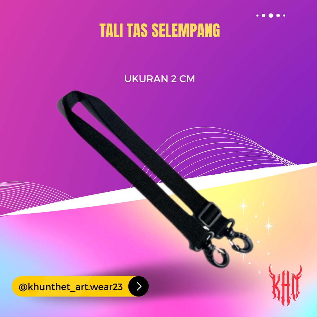 KHN - TALI TAS SELEMPANG PRIA WANITA UKURAN 2 CM panjang original