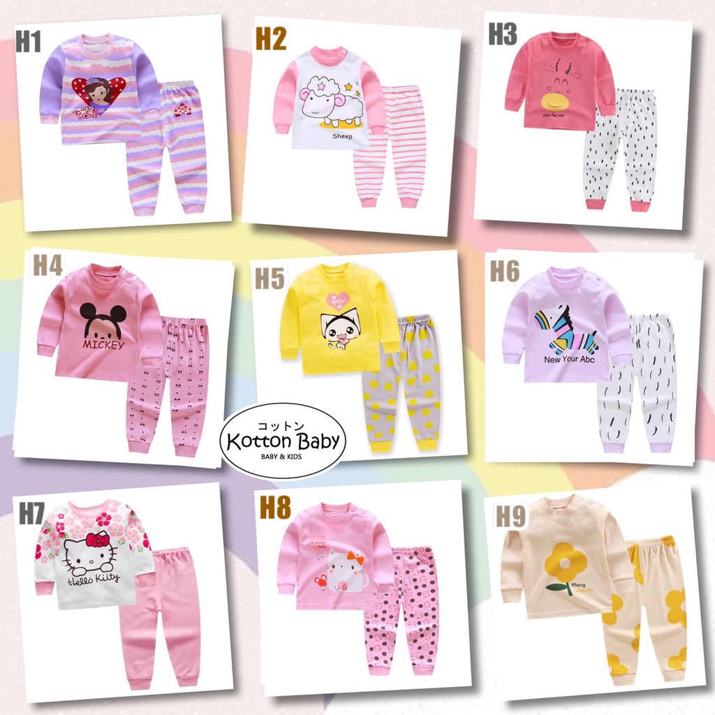 0-48 bln PIYAMA BAYI PIJAMAS BAJU TIDUR ANAK SLEEPWEAR LZ Catalog H