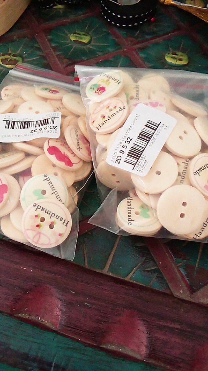 50pcs Diy Kancing Dengan Gambar Tulisan Handmade Untuk Pakaian/kerajinan Tangan