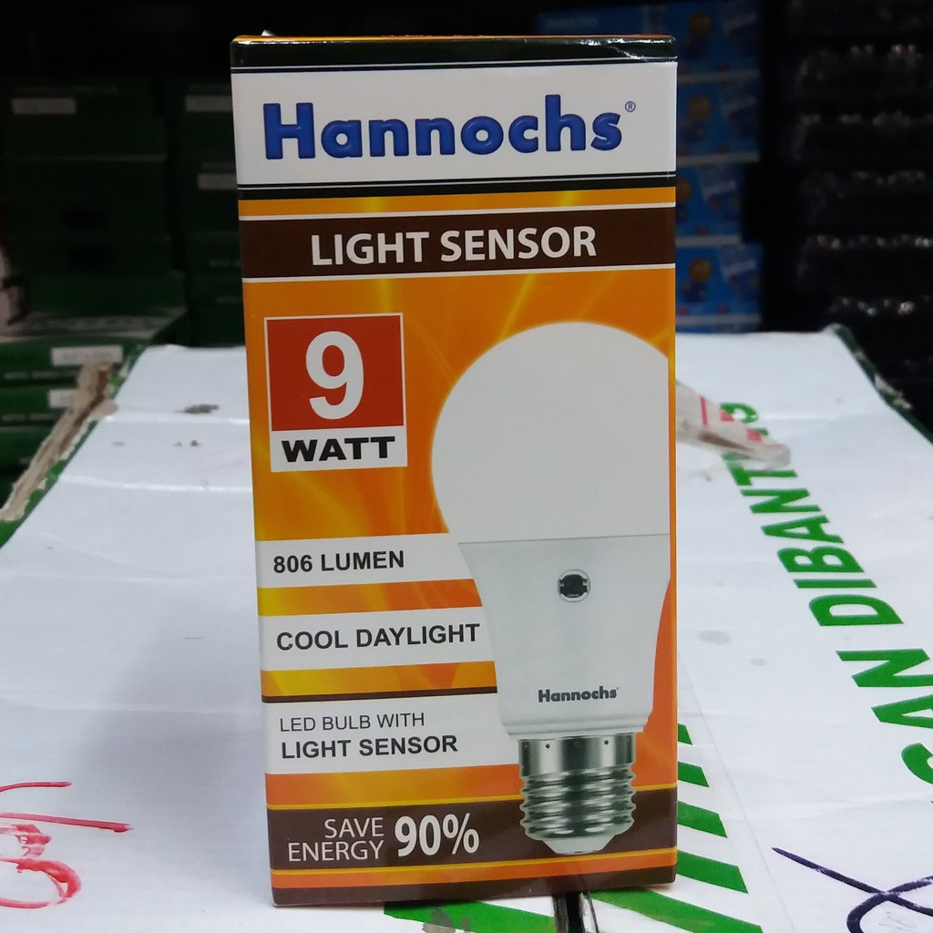 Hannochs Lampu Led LIGHT SENSOR / SENSOR CAHAYA 6 Watt/ 9Watt / 11 Watt Putih