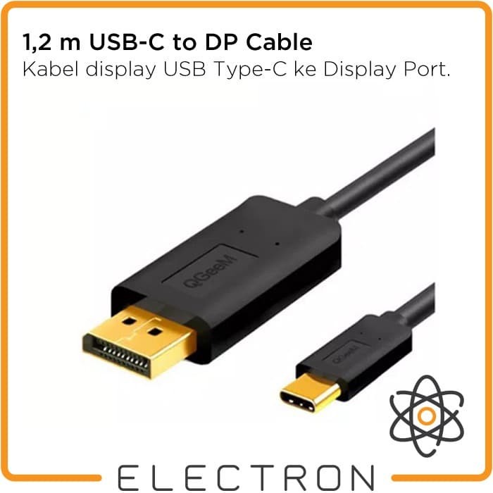 1.2m USB-C to DP Cable 4K@60Hz USB 3.1 Type-C DisplayPort Kabel