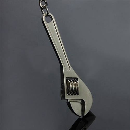 Creative Tool Wrench Spanner Key Chain Ring Keyring Adjustable Metal Keychain