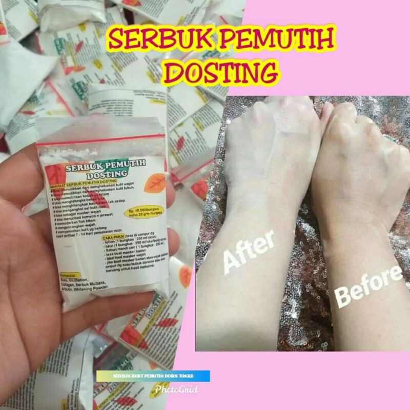 serbuk bibit pemutih dosis tinggi