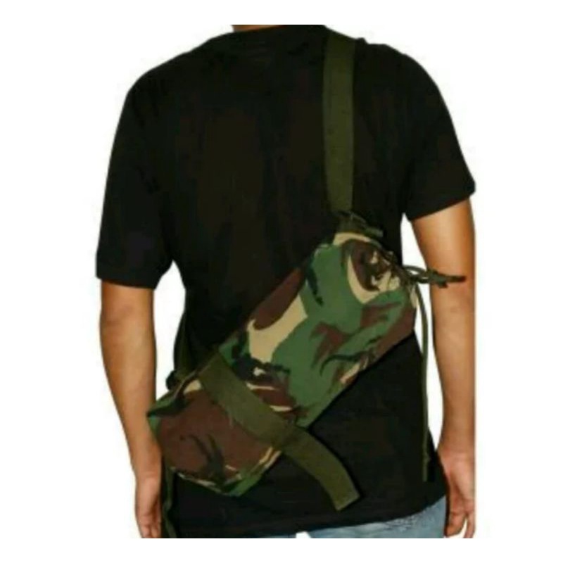 tas slempang pinggang waisbag tni original