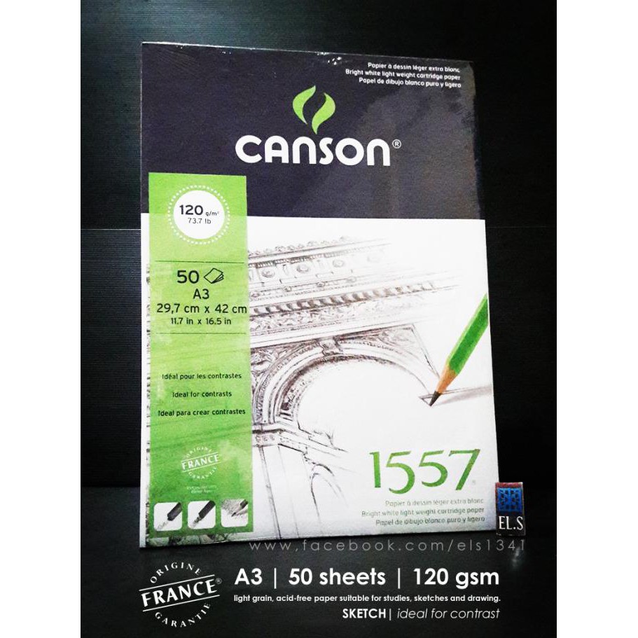 

Bergaransi Canson 1557 Sketch Pad A3 - Dessin Ja Terbatas