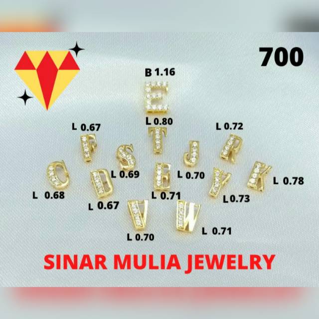 LIONTIN HURUF EMAS ASLI KADAR 700