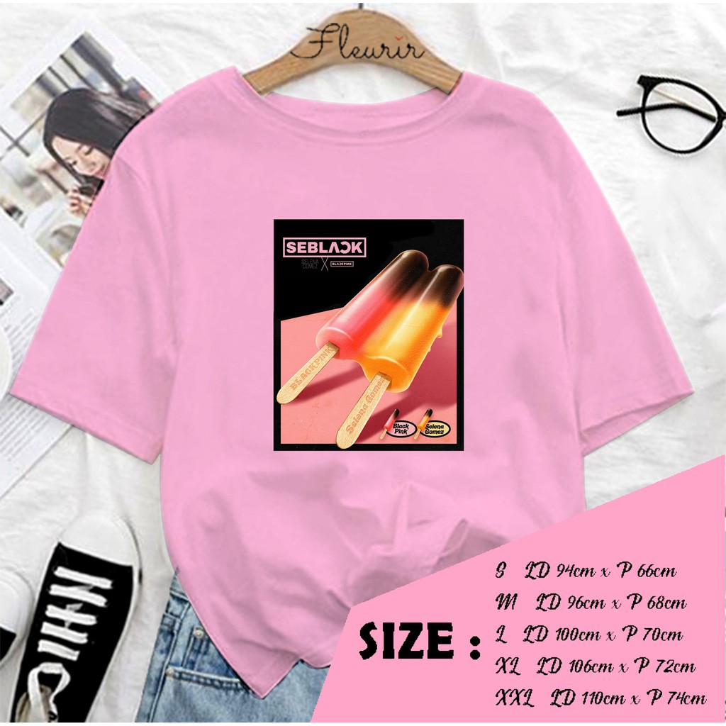 FLEURIR - KAOS KPOP SELENA GOMEZ WANITA DEWASA LENGAN PENDEK TUMBLR TEE UNISEX