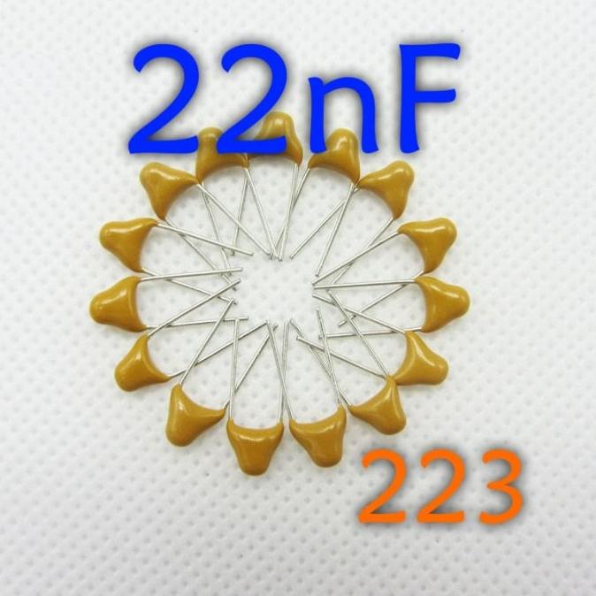 22nF 223 50V Multilayer Monolithic Ceramic Capacitor MLCC lisuin90 Kualitas Baik