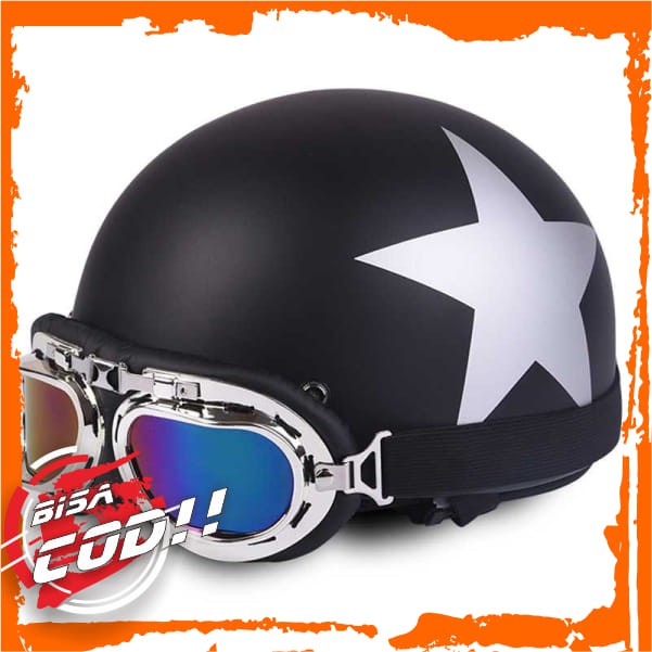 Helm Catok Retro Motor Klasik - Model Star
