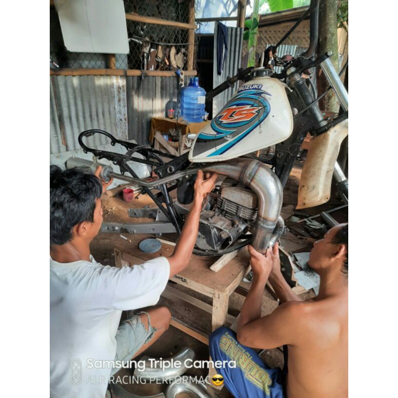 Kenalpot Racing Suzuki TS125 Plat Karat, Galvanis, Crom Suara Super Garing 100%PNP Termurah