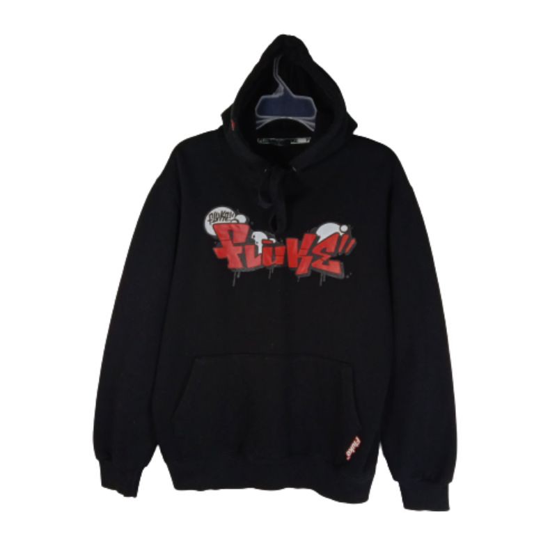 Hoodie Fluke. second branded. hoodie murah. bekas berkualitas. cuman satu aja. pakaian second