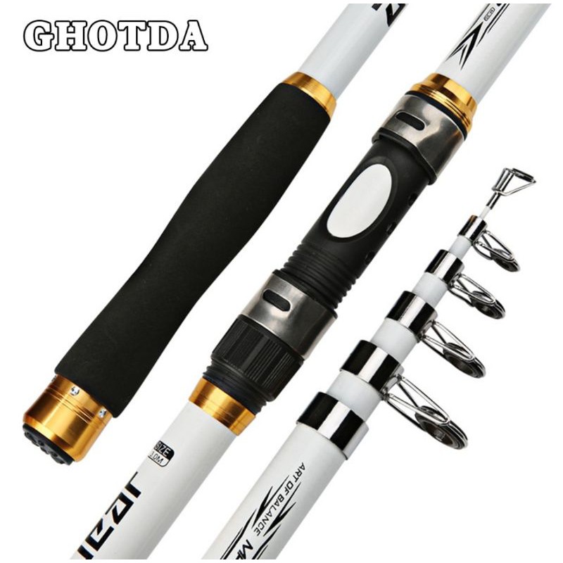 GHOTDA joran pancing portable carbon fiber telescopic CF3000