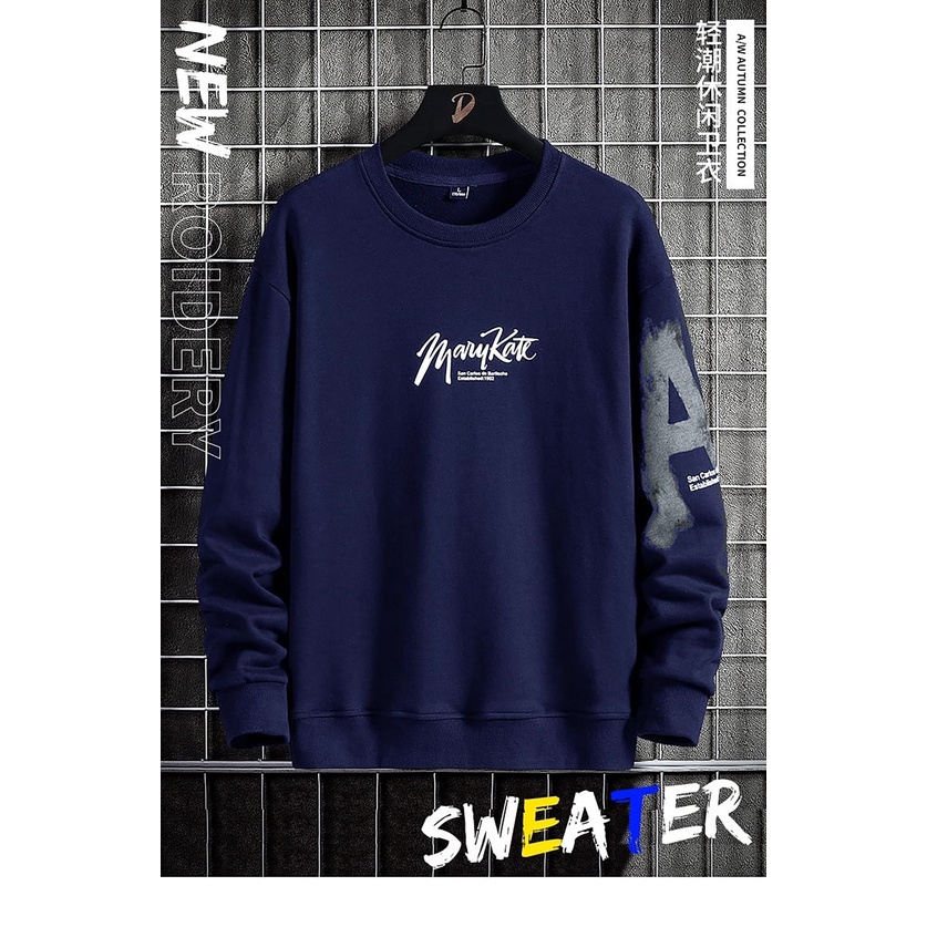 Baju Kaos Sweater Maryket Pria Fashion Lengan Panjang