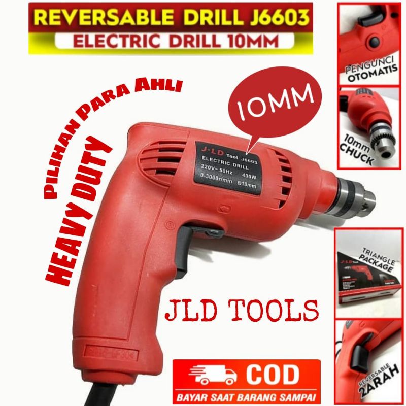 CANGGIH MESIN BOR 10MM ELECTRIC DRILL JLD 10MM JLD J6603