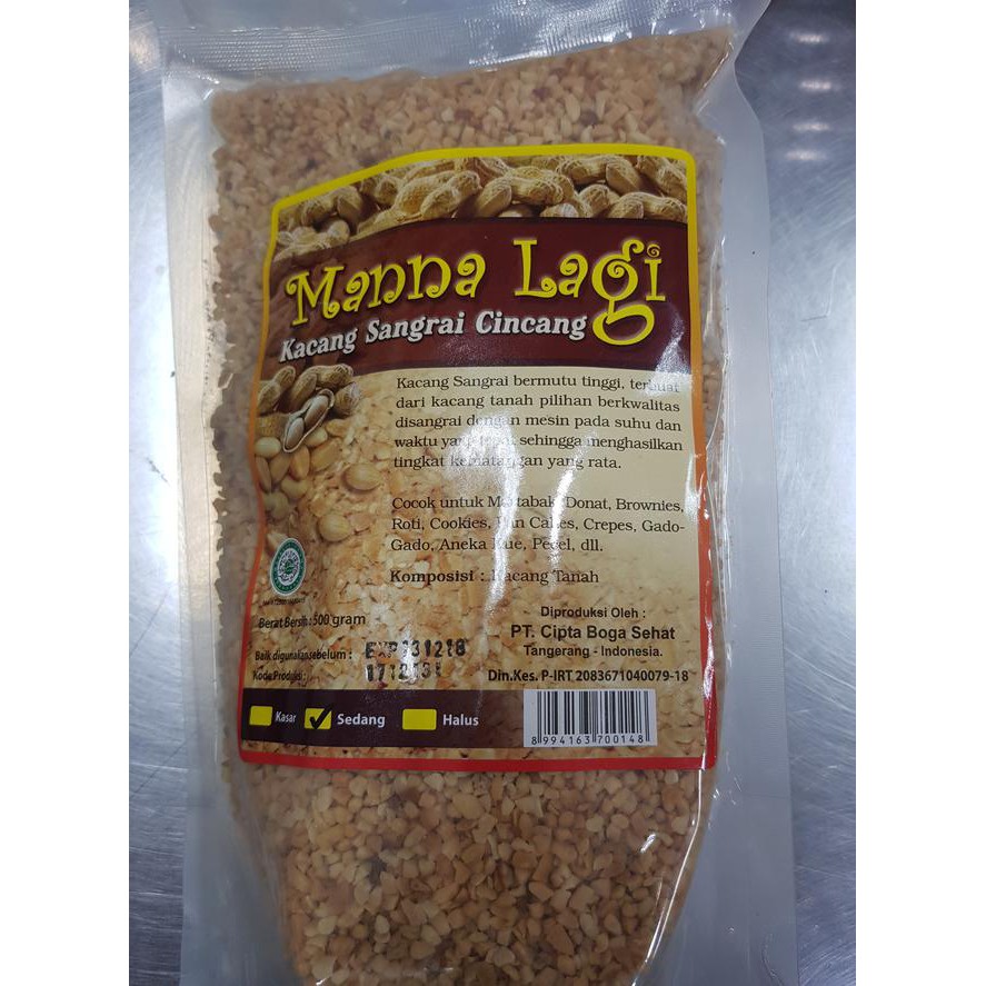 

M8Ns Kacang Tanah Sangrai / Cincang Kasar Manalagi Hancur Topping 500Gr 7Fn7