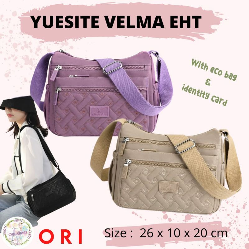 YUESITE VALDA ORI TAS SELEMPANG WANITA BORDIR POLOS SLINGBAG CYUTEBAGS