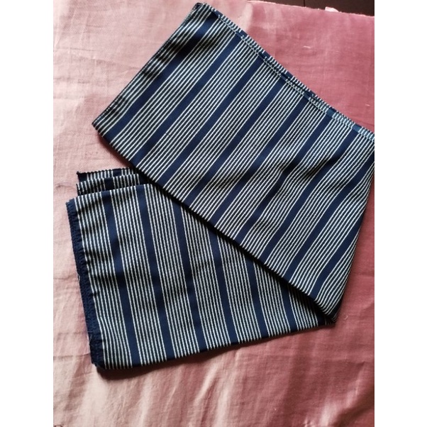 JILBAB PASHMINA LURIK BIRU PUTIH