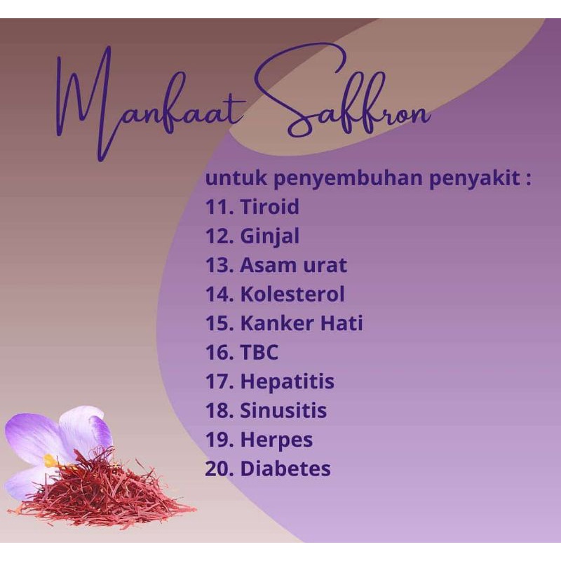 SAFFRON SUPER NEGIN ECERAN PERHELAI/PUTIK