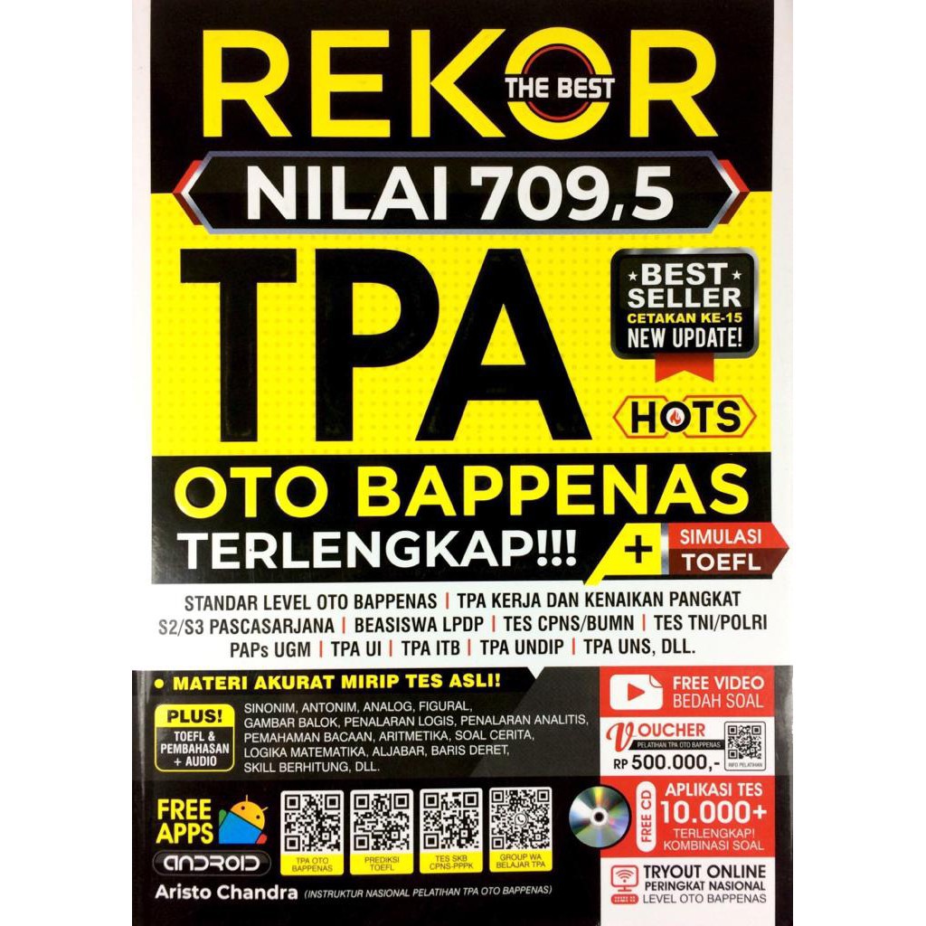 BUKU THE BEST REKOR NILAI 709,5 TPA OTO BAPPENAS